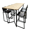 Statafel Tribo XL Zwart - Steigerhout Old Look 180x80cm