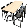 Statafel Tribo XL Zwart - Oak 180x80cm
