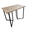 Statafel Tribo Zwart - Steigerhout Old Look 120x80cm