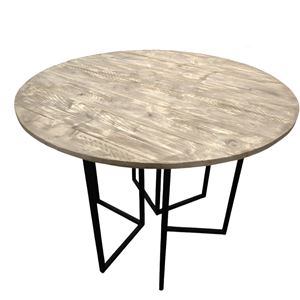 Ronde statafel Tribo 150cm diam.- Zwart - Steigerhout Old Look 