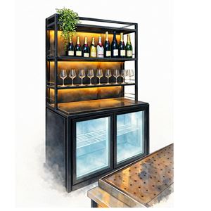 Backbar zwart - per meter Backbar zwart - per meter