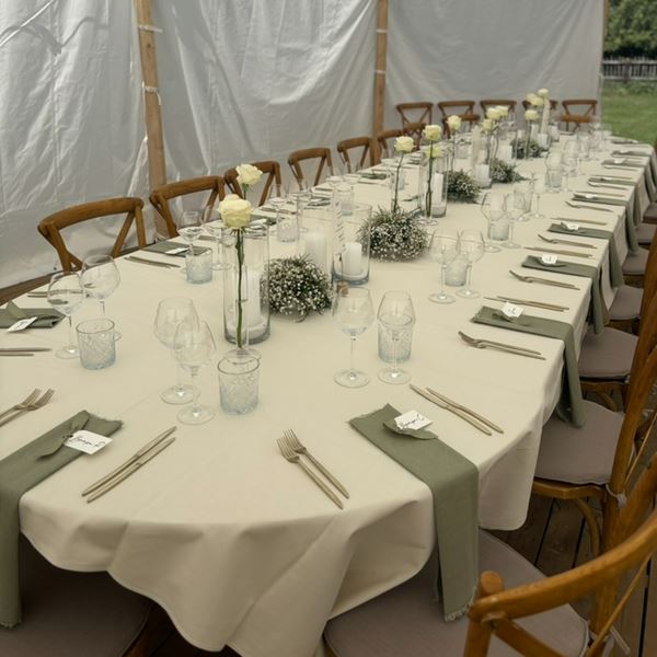 Tafellaken 210x210cm - Champagne