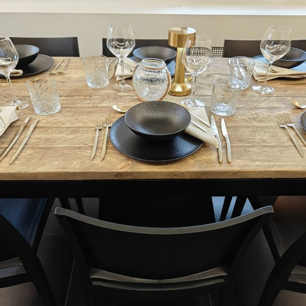 Klaptafel Cubic Black Old look 180x80cm