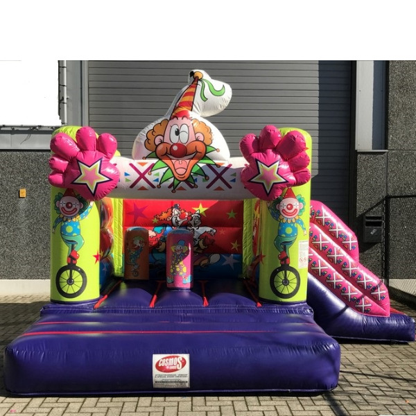 Springkasteel Circus Clown 3x3,5m + slide
