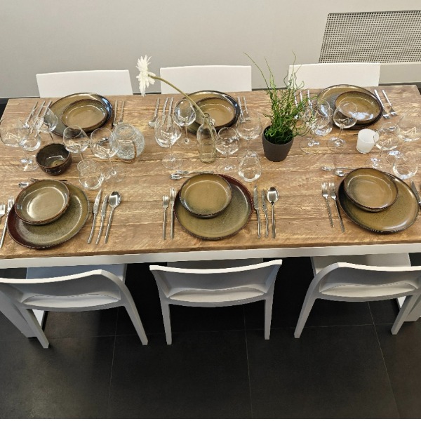Klaptafel Cubic White Old look 180x80cm