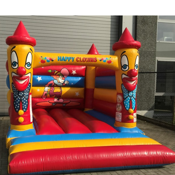 Aan boord biologie Ru Springkasteel Happy Clown 3x4,5m huren / uitstekende prijzen