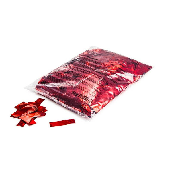 Rectangles Red - Metallic confetti