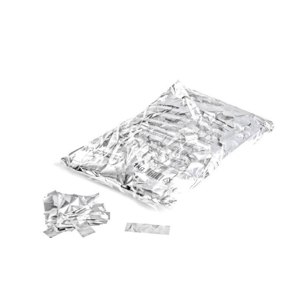 Rectangles White - Metallic confetti